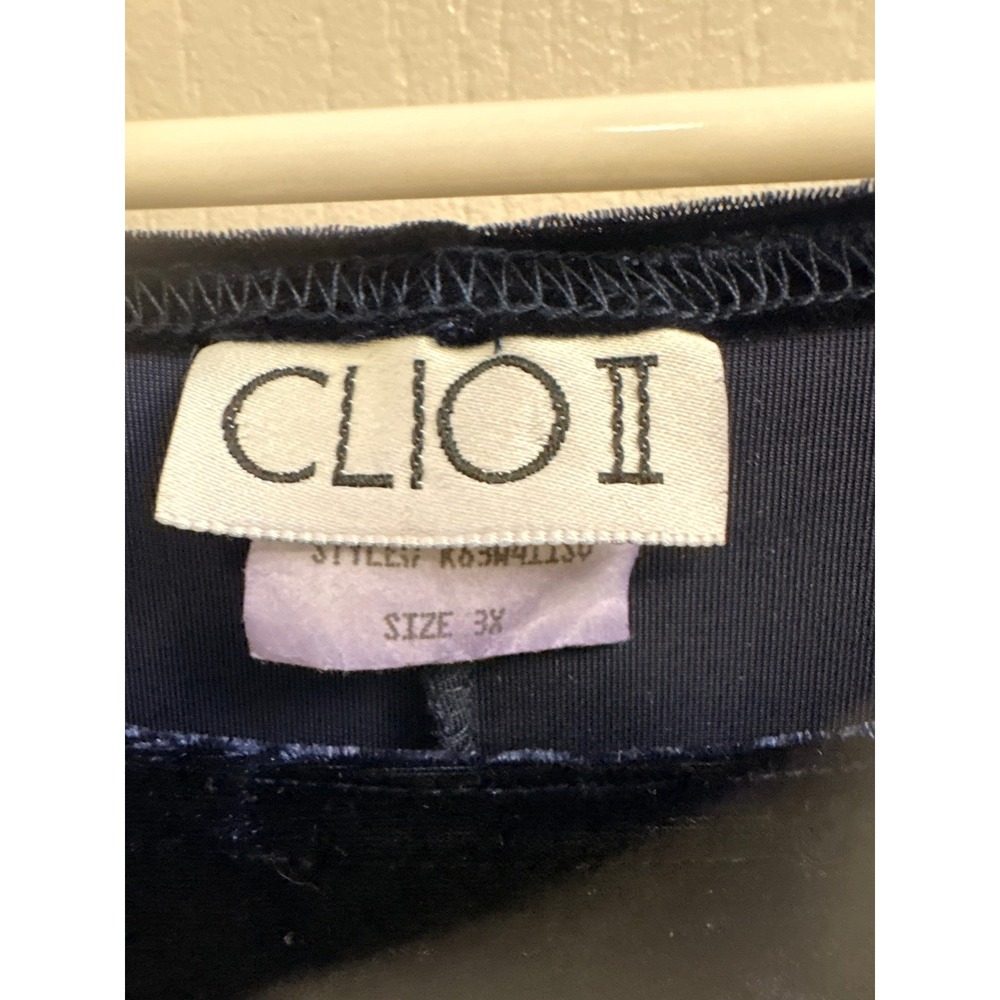 Maxi Dress Velvet Whimsigoth Clio II Women 3X Navy Blue Sleeveless K63W411SU - Picture 4 of 4